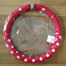 Authentic Disney Minnie Mouse Car Accessories Plush Steering Wheel Cover 36.5-39