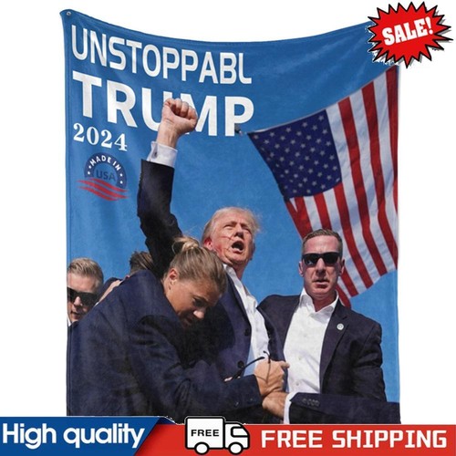 Prezydent Trump Koc Gruby rozmyty koc na wszystkie pory roku Prezenty dla kibiców