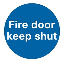 Image of Sealey Safety Sign - Fire Door Keep Shut - Rigid Plastic