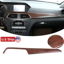 For Benz C-Class 2010-13 Wood Grain Central Console Instrument Panel Trim