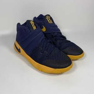 navy and gold basketball shoes
