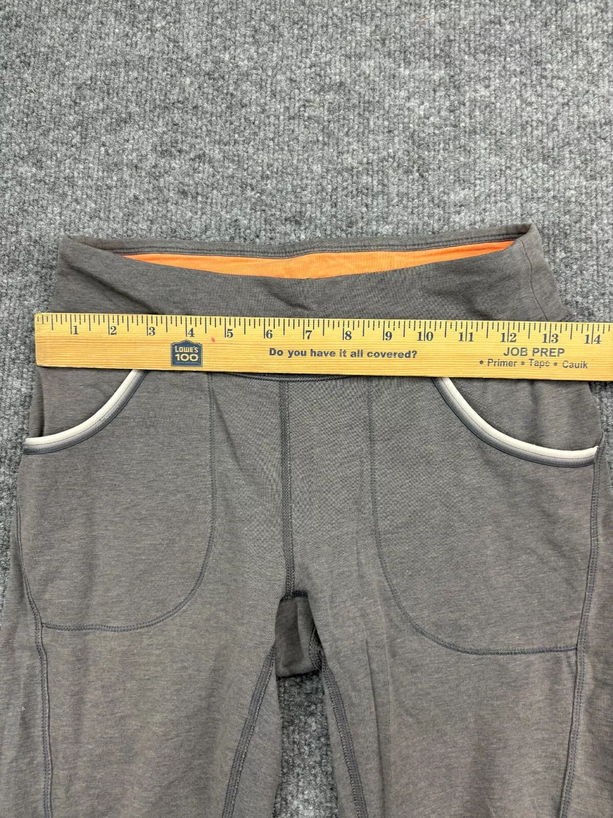 lole cropped ruched slim leg mid rise pockets leggings