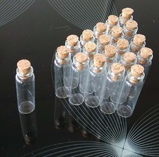 2.3ml Transparent glass vials with cork tops tiny empty bottles 12 40mm