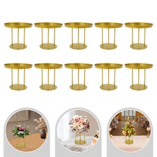 10Pcs Circular Flower Stands Wedding Flower Stand Gold Flower Stand Home Decor