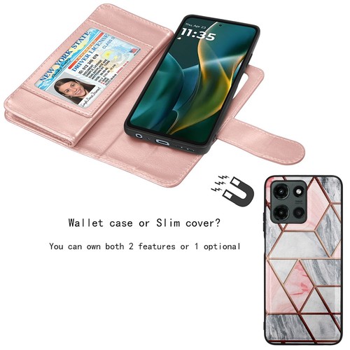 For Motorola Moto G 5G / G Power 5G 2025 Wallet Case Card Holder Leather Cover - Picture 37 of 40