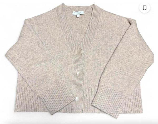 WITCHERY luxury wool/yak cardigan size L/14 Creamy Oat Marle