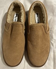 Minnetonka Tan Suede Slip-On Moccasin Slippers Men's Size 10
