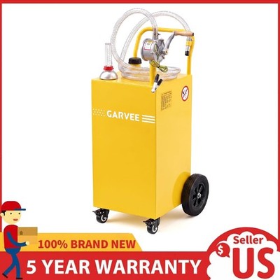 40 Gallon Fuel Caddy ,Portable Diesel Gas Transfer Tank with Manual Pump & Hose