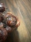 VTG Decorative Grape Cluster/Bunch Red Grapes Brass Stem Leaves — photo 10