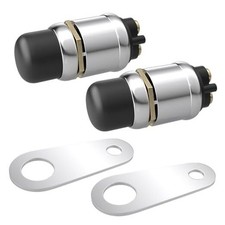 2 PCS Push Button Starter Switch 12V 50A, Waterproof Momentary Start black-2