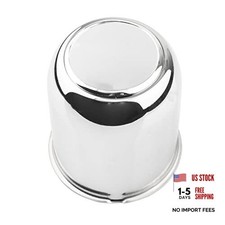 RTRHINOTUNING 1PC Push Through Wheel Center Caps 3.19inch Chrome Silver for