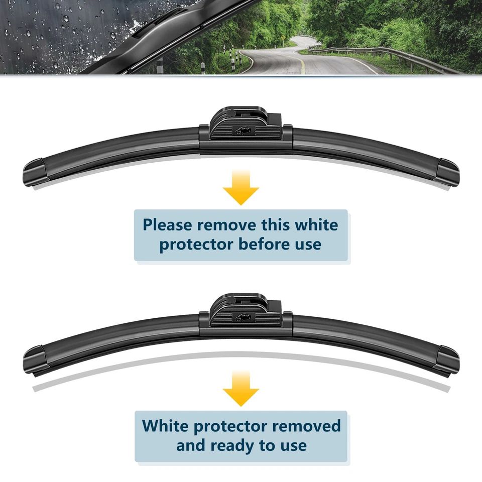 SOCOOL 22"22"14" Front Rear Wiper Blades Fit for 2005-1999 Saab 9-5, Set of 3 Foto 4 de 4