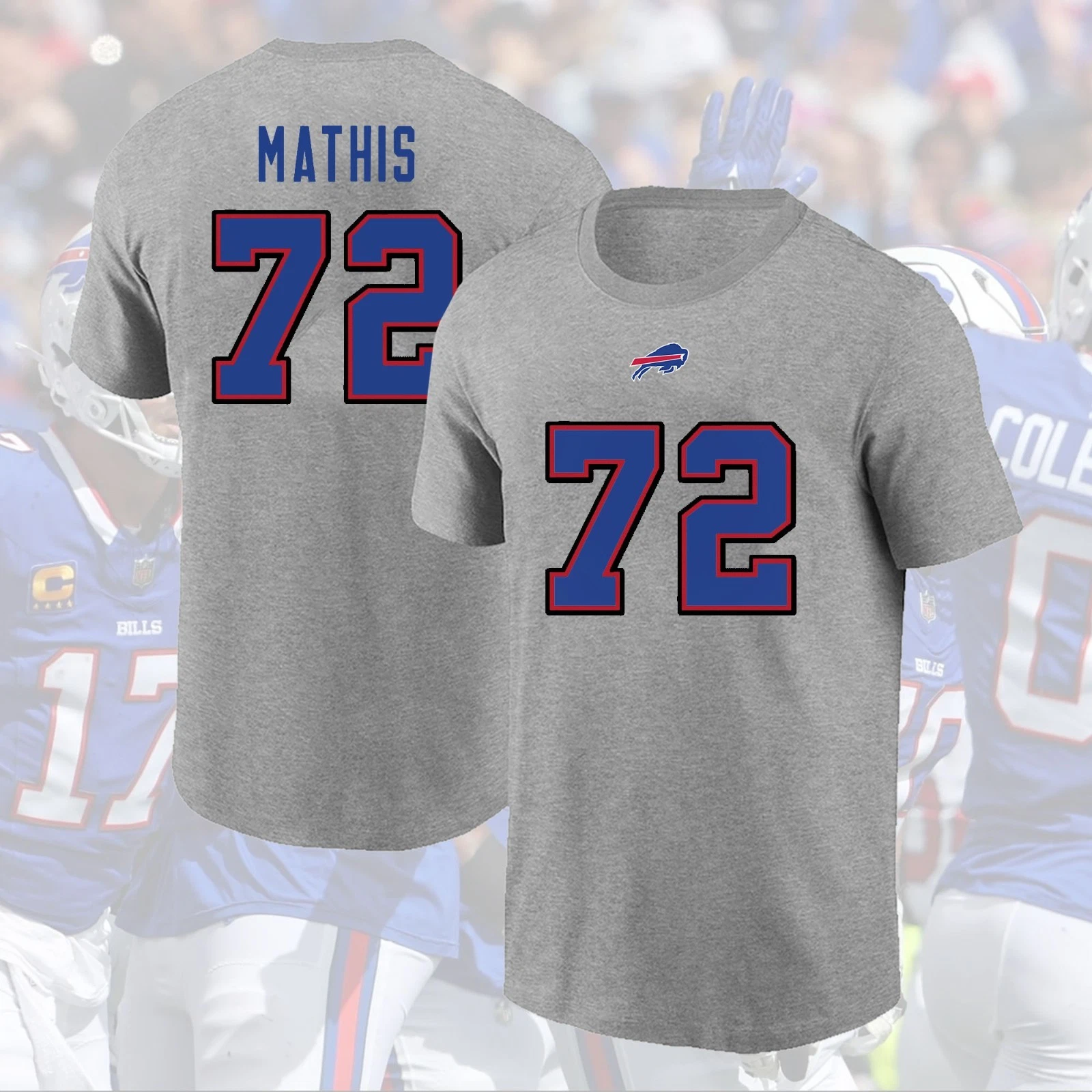 Phi.darian Mathis #72 Bu.FF.lo Bill 2025 Name & Number For Fans