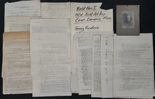 1917 antique WWI 151st FIELD ARTILLERY camp devens ma PHOTO LETTER TRAINING NEWS