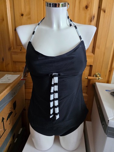 Damen Tankini-Set Octopus Größe 38/40 Schwarz-Weiß NEU (72 )