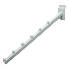 Only Hnagers 6 Ball Slatwall Waterfall Brackets - White - Pack of 5
