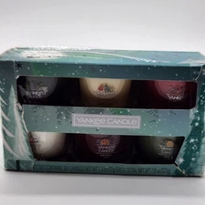 Yankee Candle 6 PACK Christmas Votive GIFT Set - Samplers 1.3 oz Each NEW