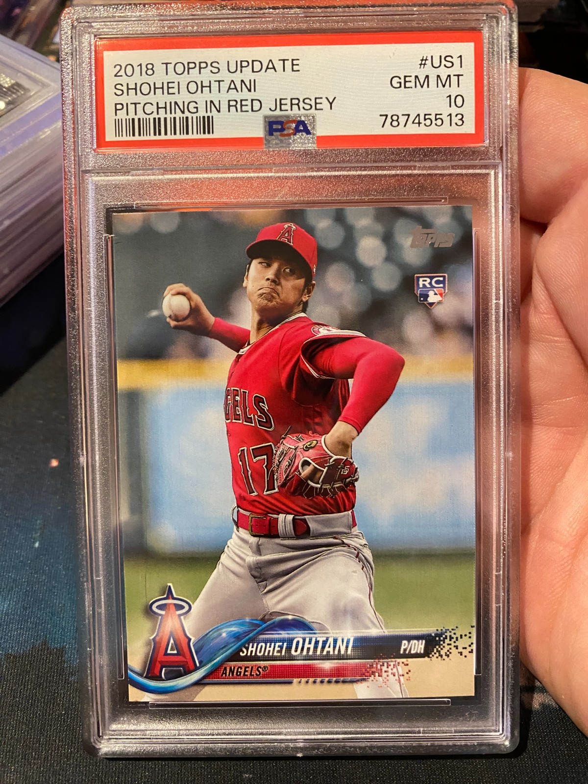 2018 Topps Traded Shohei Ohtani Pitching PSA 10 Rookie Card