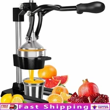 Manual Citrus Juicer Heavy Duty Stainless Steel Cup Easy Clean Kitchen Tool New