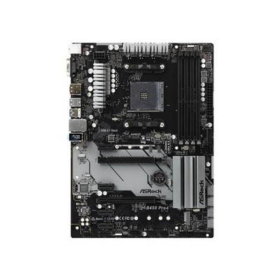 ASRock B450 Pro4 AMD B450 Mainboard ATX Sockel AM4   #312746