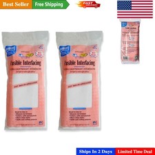 Strengthen Your Projects with 15" x 3 Yards White Fusible Interfacing, 2 Pack