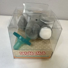 New WubbaNub Gray Elephant Infant Silicone Pacifier Soothie BPA Latex Free
