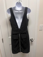 Forever 21 Women Junior size Medium Little Black Dress with Bow Low Back 