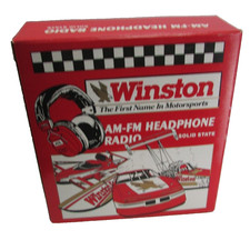 Vintage Winston AM FM Headphone Radio Works Tobacco Promo Collectible