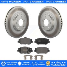Front Coat Disc Brake Rotor Semi-Metallic Pad Kit For 2019-2020 Hyundai Santa Fe