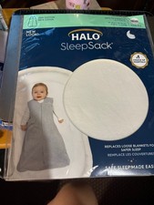 HALO Baby Sleepsack 100 Cotton 0-3 MNTHS SOFT BEIGE COTTON Inverted Zipper