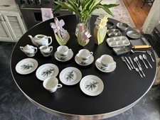 Children  s Partial Tea Set-GermanyAnd Metal Baking Set