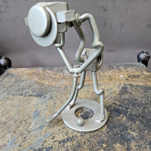 Golfer Golfing Metal Nuts and Bolts Figurine Club Vintage 5.5" H - Picture 5 of 14