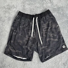 Vuori Kore Shorts Men’s SZ M Black Camo Lined Performance Gym Yoga Run Athletic