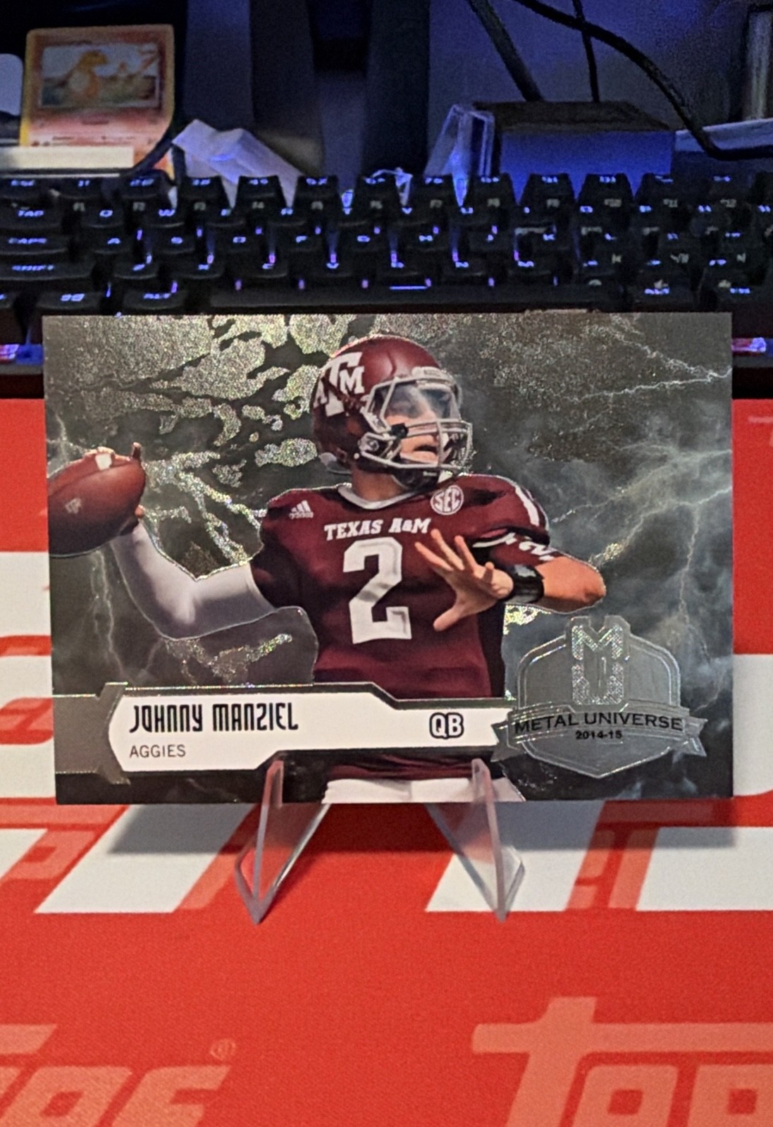 2014 Flair Showcase - Metal Universe Johnny Manziel #M-1 (RC)