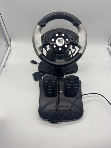 PS2 Playstation 2 Lenkrad mit Pedalen - in grau - Original - für PS2