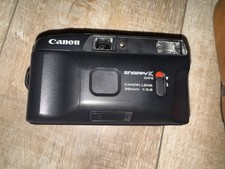 Canon Snappy K Date Point and Shoot 35mm Film Camera with Flash Works W/ Case