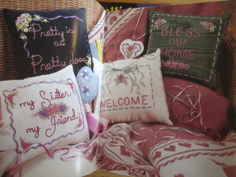 Ribbon Embroidery/ Beaded Slow Stitch Pattern Books 3 pc. lot Bucilla - Image 4 of 4