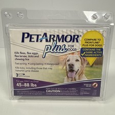 PetArmor Plus Flea Tick Spot Treatment for Large Dogs - 3 Pack FREE SHIPPING