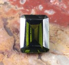 Tourmaline Verte Naturelle Certifiée 11,70 Ct Taille Émeraude Forme Émeraude