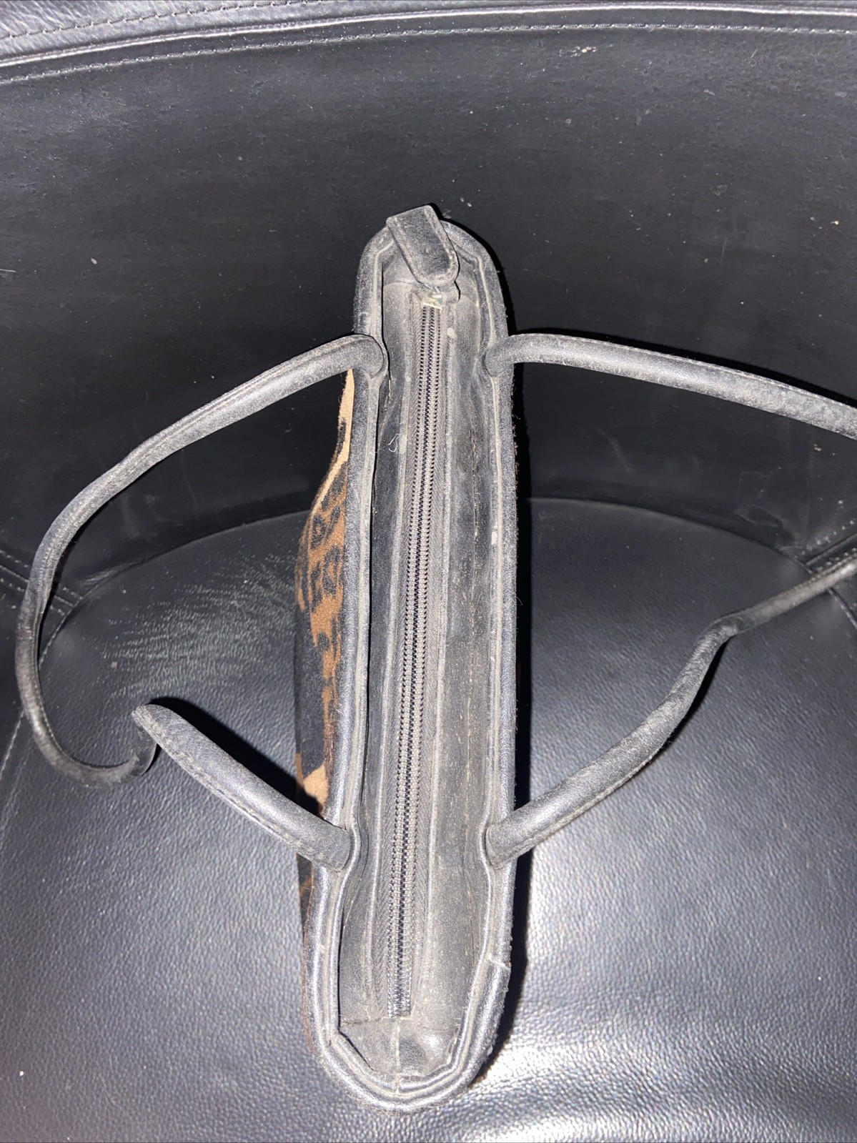 Black Patchwork Cheetah/ Leopard Purse Shoulder B… - image 6