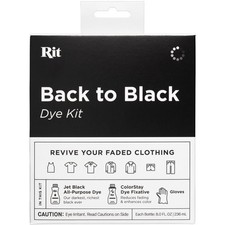 Rit Back to Black Dye Kit Restore Faded Cloth...