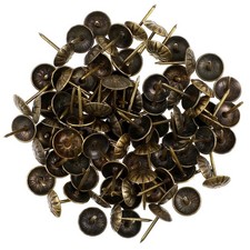 100Pcs Durable Upholstery Pins for Furniture Decorative Nails Iron Dark Brown