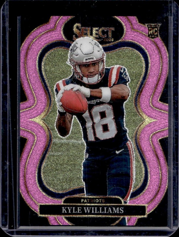 2025 Panini Select Kyle Williams Suite Level RC Pink Glitter Prizm #/15 Patriots