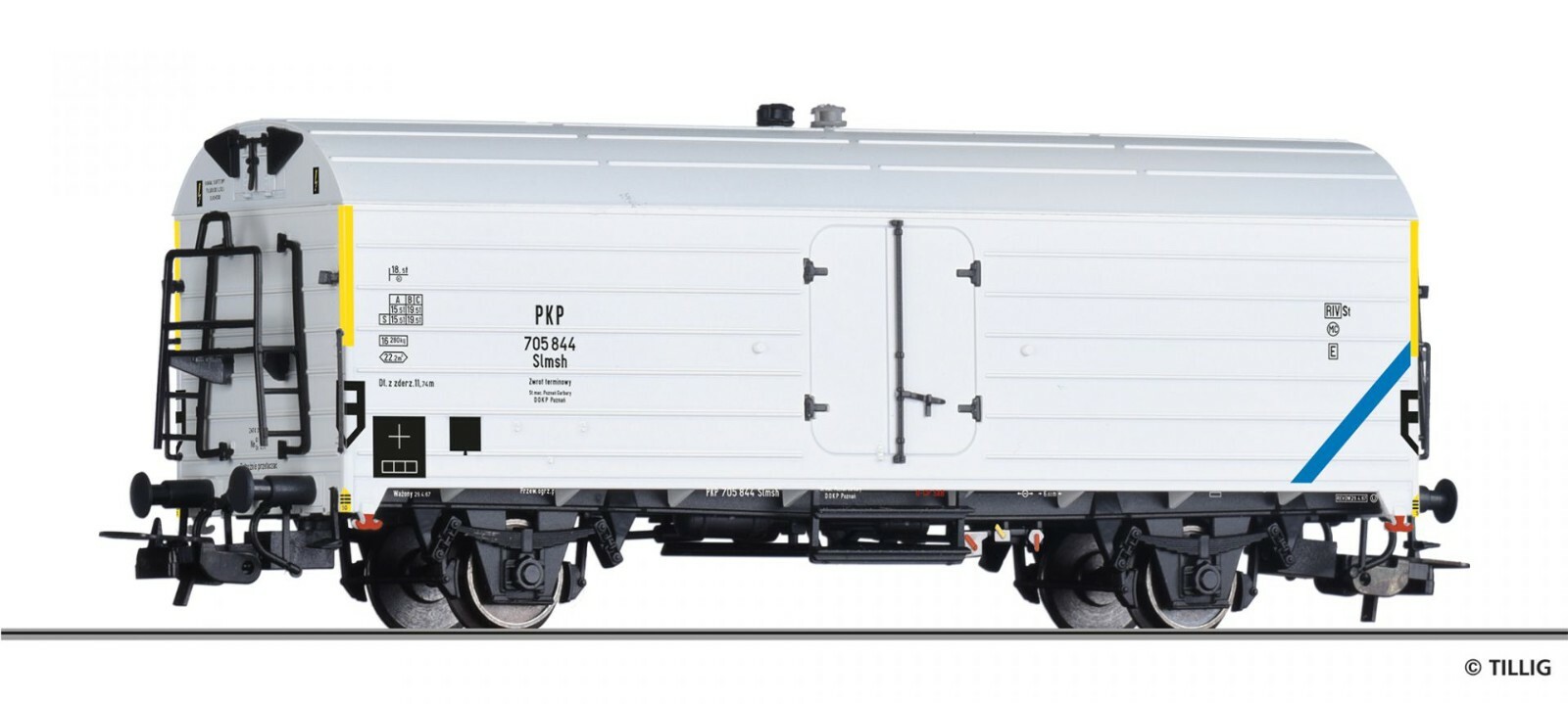 TILLIG 76777 Refrigerated Freight Car PKP White Livery Slms HO 1:87 Painted