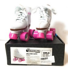 Chicago Girls' Lightweight Rink Roller Skates, White, Size US J10, CRS1900