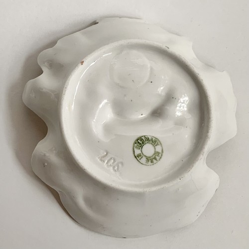 "Cenicero vintage recuerdo Atlantic City NJ oro blanco adorno porcelana Alemania 4,5""" - Imagen 5 de 8