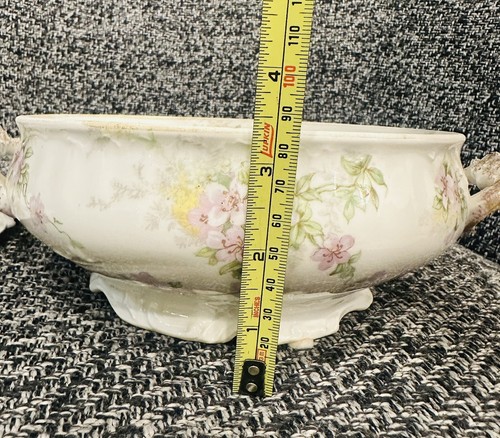 Vtg Limoges Elite Works Round covered Casserole Pink Flowers Gold Trim France - Picture 14 of 15