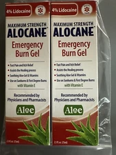 2X Alocane Max Emergency Burn Gel 2.5oz./75ml New; Lot of 2