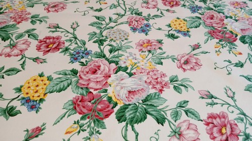 Sconset Rose Nantucket Waverly Schumacher Screen Print Decor Fabric 5 Yd 7 In - Picture 5 of 12