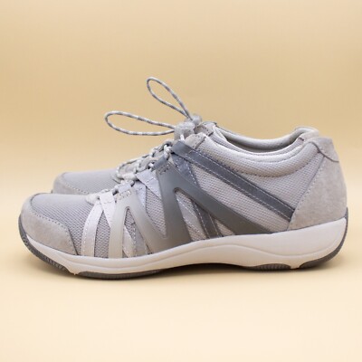 Dansko Henriette Drawstring Sneaker Gray Leather Women US EUR 38 